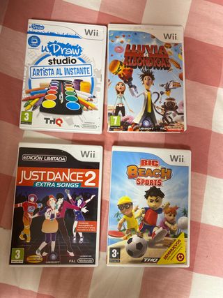 Pack 4 Juegos Wii: uDraw Studio, Just Dance 2, Big