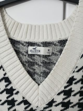 Chaleco Hollister Negro y Blanco Talla M