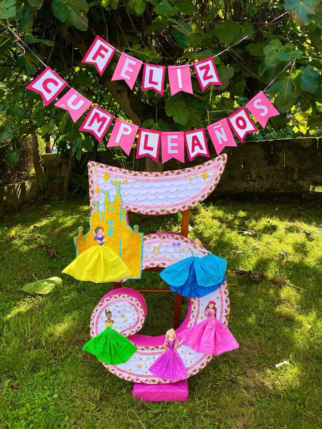 Decoración Fiesta Cumpleaños Princesas 5 Años
