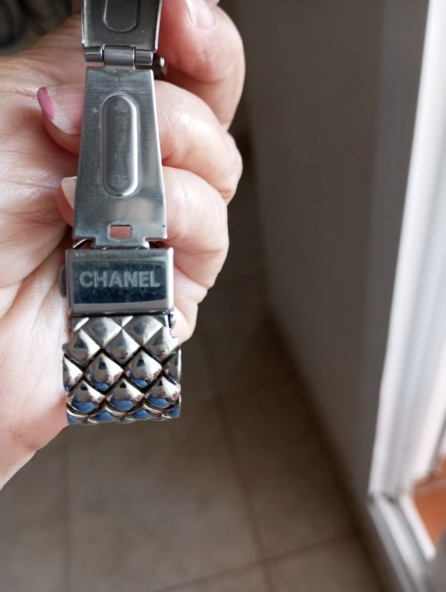 Orologio Chanel Square nero e argento