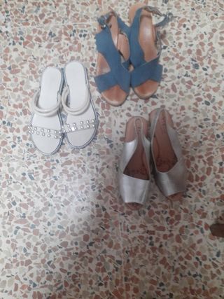 3 pares de zapatos de verano