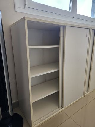 2 scarpiere in legno beige 90,5x80x35