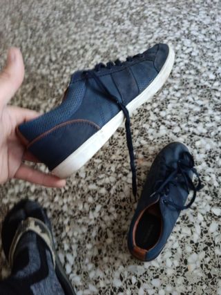 Zapatillas Pull&Bear Hombre Azul Marrón