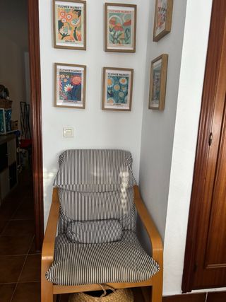 Silla POÄNG IKEA Madera y Tela