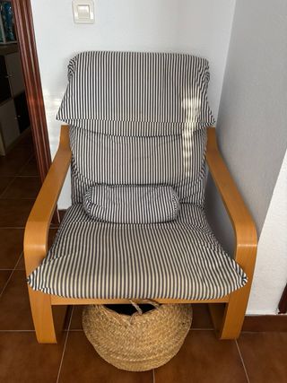 Silla POÄNG IKEA Madera y Tela