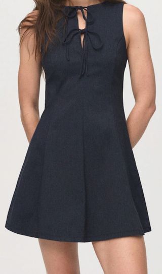 Vestido denim corto de mango