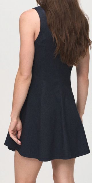 Vestido denim corto de mango