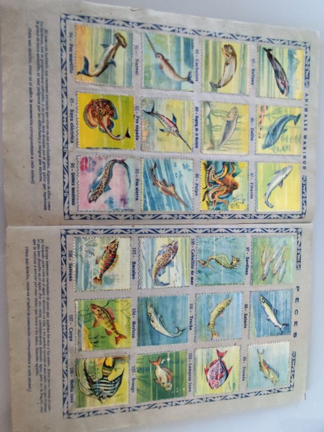Álbum de Cromos Animales y Plantas Marinas 1946
