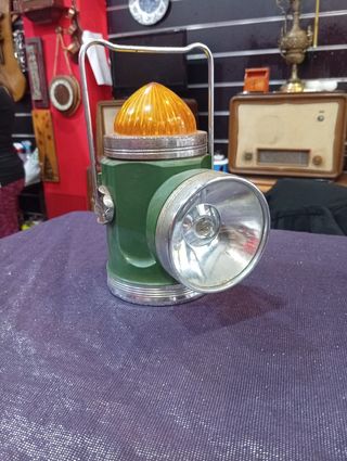 Lámpara antigua verde metal