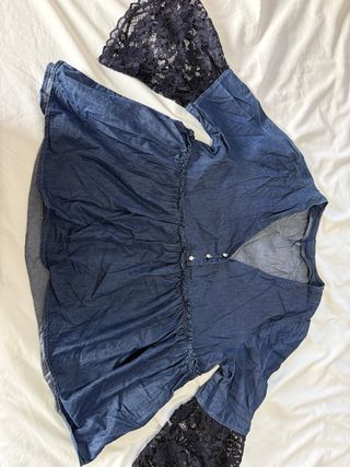 Blusa Liu Jo manga acampanada encaje