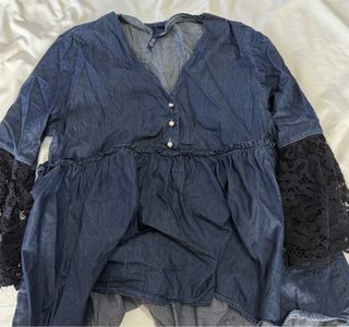 Blusa Liu Jo manga acampanada encaje