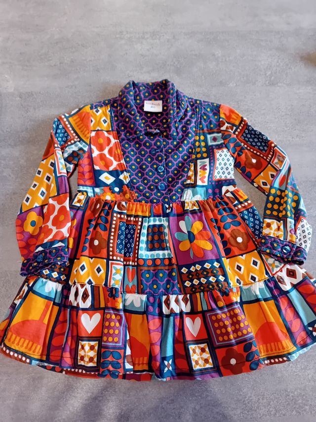 Abito bambina multicolor tg.12m/80cm
