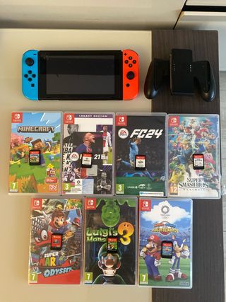 Nintendo Switch + 7 Juegos
