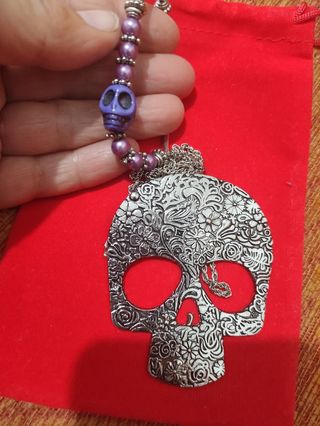 Conjunto collar y pulsera calavera