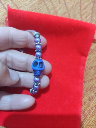 Conjunto collar y pulsera calavera