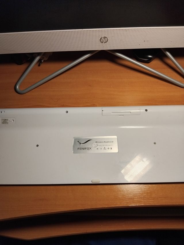 Teclado Inalambrico Fenifox Plata/Blanco Roto