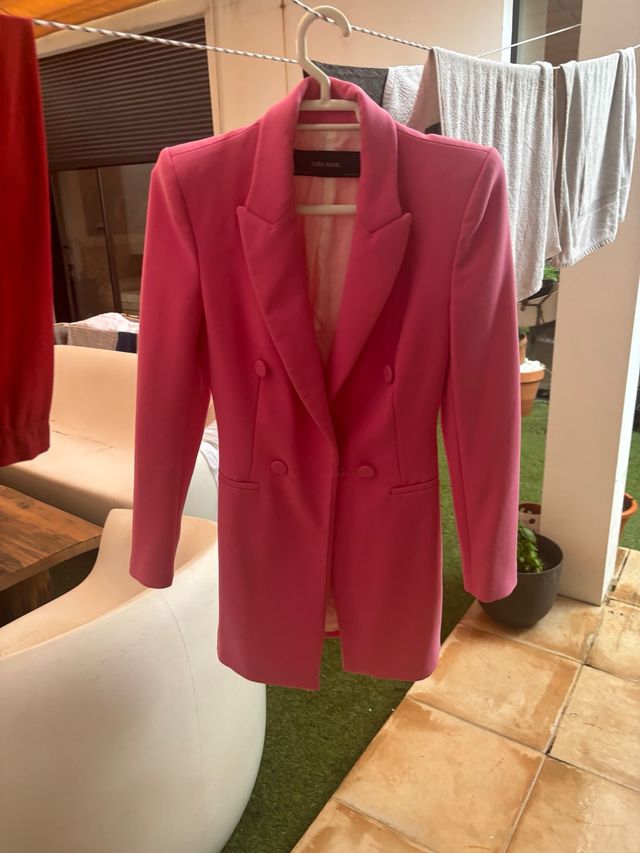 Blazer y pantalon traje  Zara Rosa Palo Talla XS