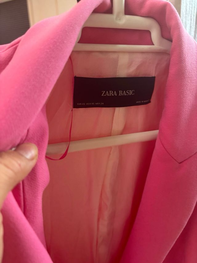 Blazer y pantalon traje  Zara Rosa Palo Talla XS