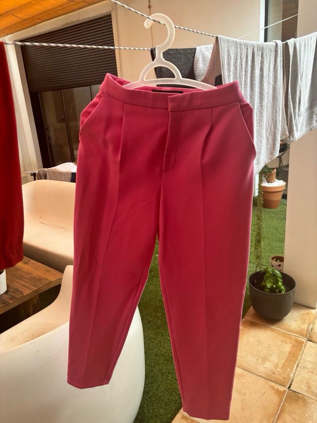 Blazer y pantalon traje  Zara Rosa Palo Talla XS
