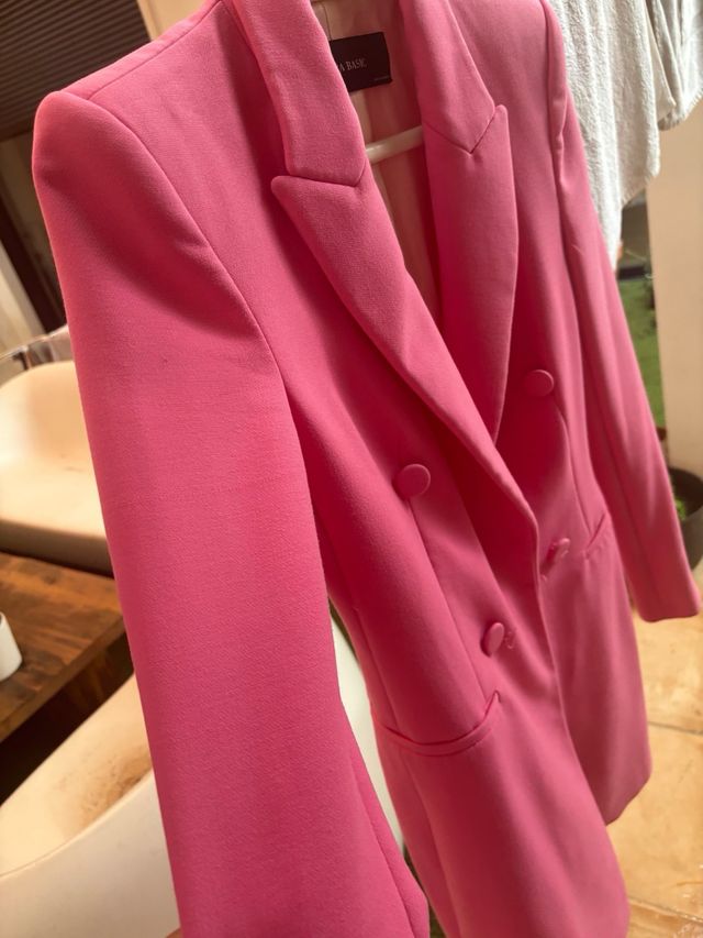 Blazer y pantalon traje  Zara Rosa Palo Talla XS