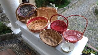 Cestini vimini vari colori