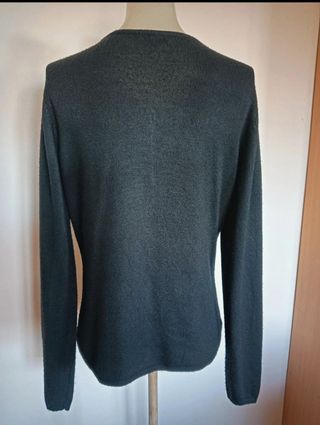 Cardigan nero con perline taglia M