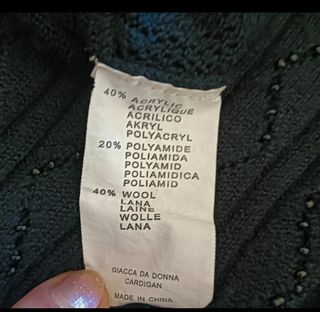 Cardigan nero con perline taglia M