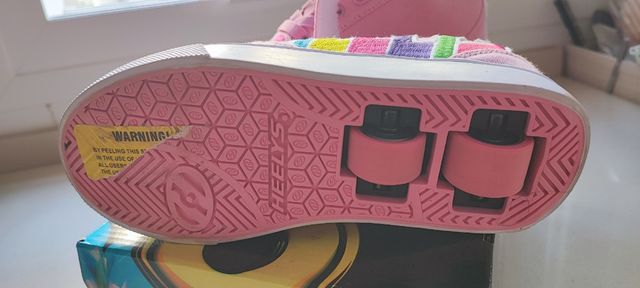 Heelys rosas con ruedas