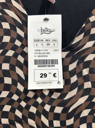 Blusa estampada manga larga