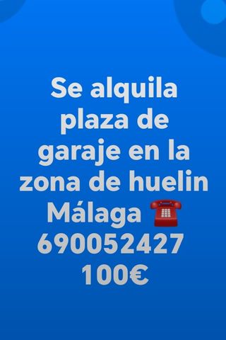 Plaza de garaje zona de huelin Málaga