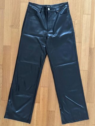 Pantaloni in pelle neri