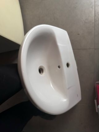 Lavabo de porcelana blanco