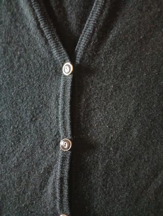 Cardigan nero con bottoni dorati taglia XL