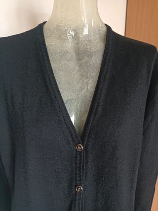 Cardigan nero con bottoni dorati taglia XL