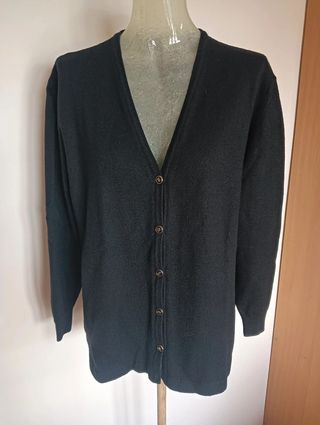 Cardigan nero con bottoni dorati taglia XL