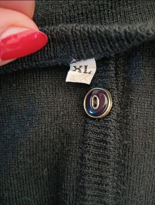 Cardigan nero con bottoni dorati taglia XL