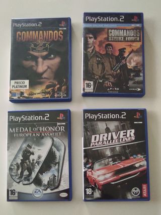 Pack 4 Juegos PS2: Commandos, Medal of Honor, Driv