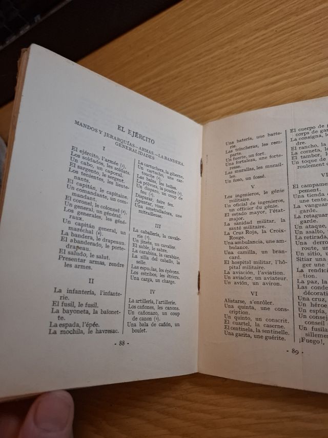 Vocabulario usual de la lengua francesa