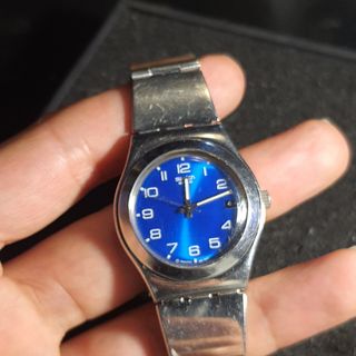 Orologio Swatch Blu Argento