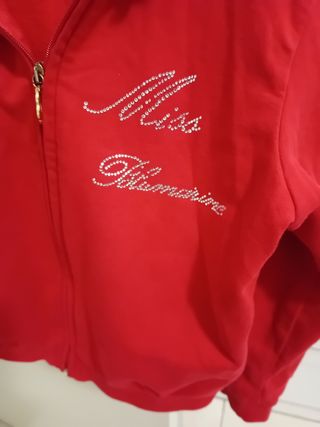 Felpa Miss Blumarine rossa con zip