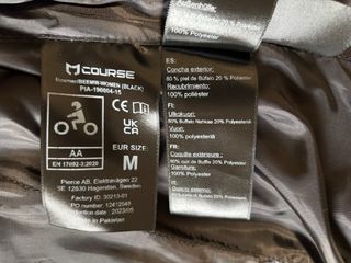 Chaqueta de piel para moto Talla M