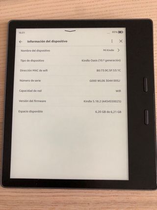 Amazon Kindle Oasis 10ª Gen