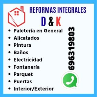 Reformas, cocina, alicatados, baños, pintura