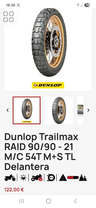 Neumáticos Dunlop trailmax raid