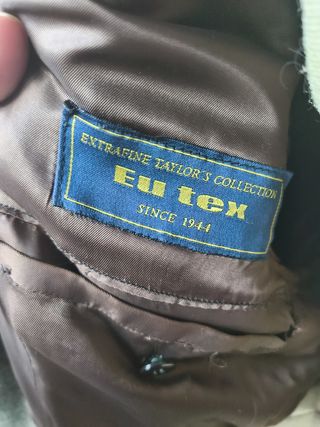 Americana Vintage Hombre Marrón/Gris