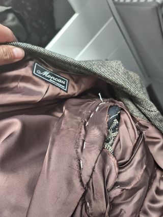 Americana Vintage Hombre Marrón/Gris