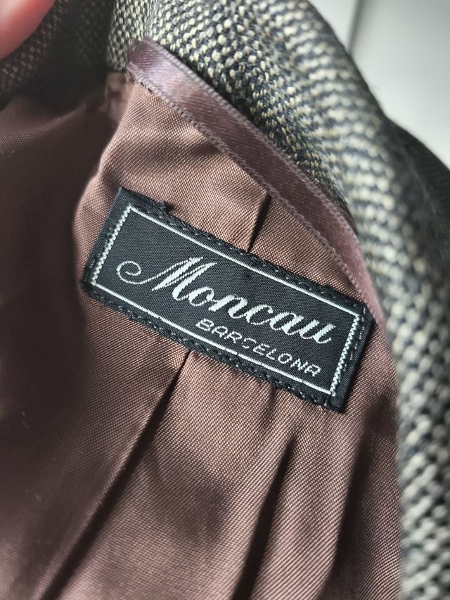 Americana Vintage Hombre Marrón/Gris