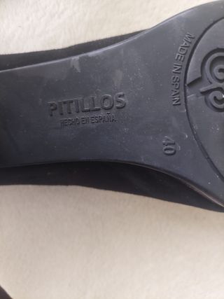 Tacones Pitillos Ante y Charol Negro