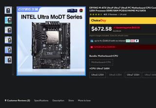 Placa Base ERYING M-ATX + CPU Ultra 7 165H