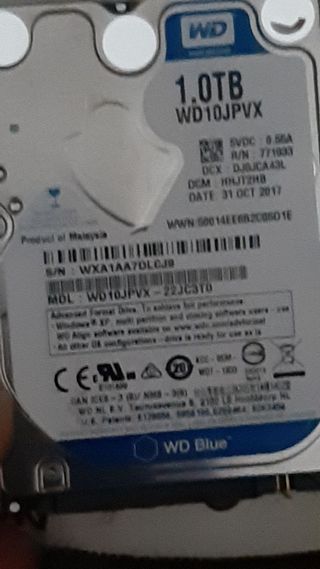 Disco Duro 1TB WD 2.5 WD10JPVX